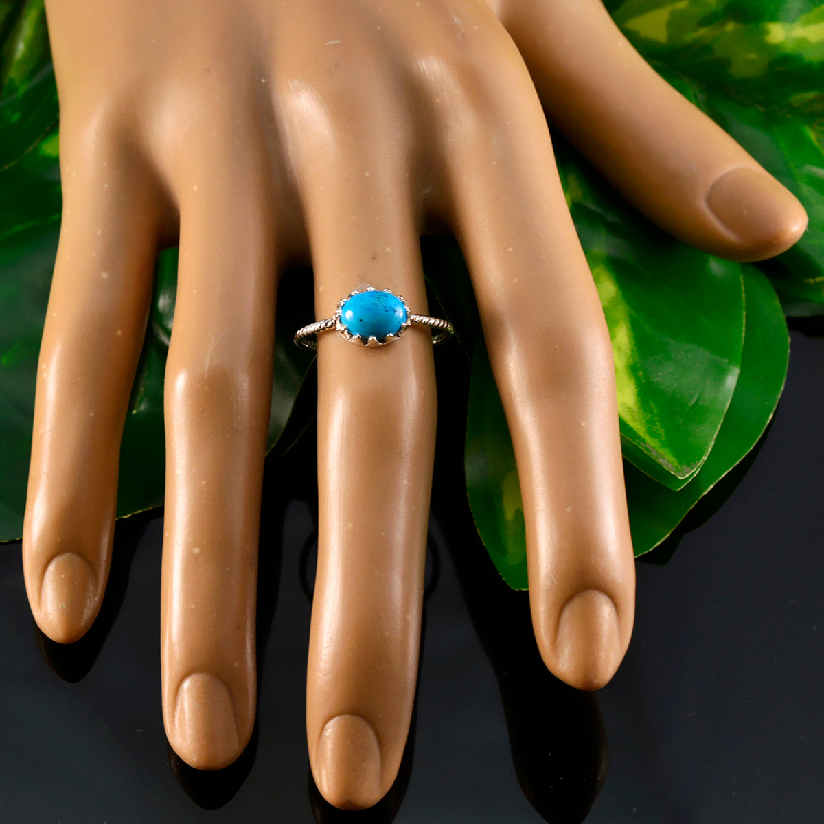 Hye-jin Twist Turquoise Solitaire Ring