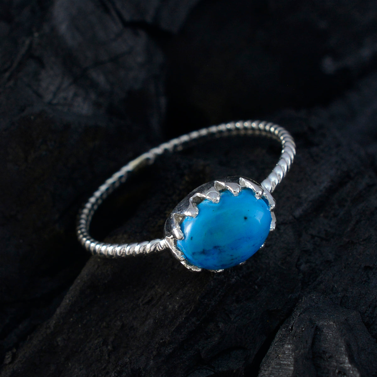 Hye-jin Twist Turquoise Solitaire Ring