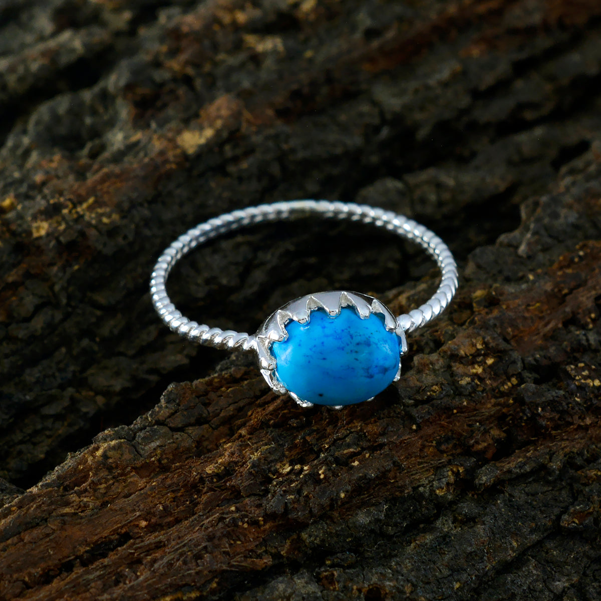 Hye-jin Twist Turquoise Solitaire Ring