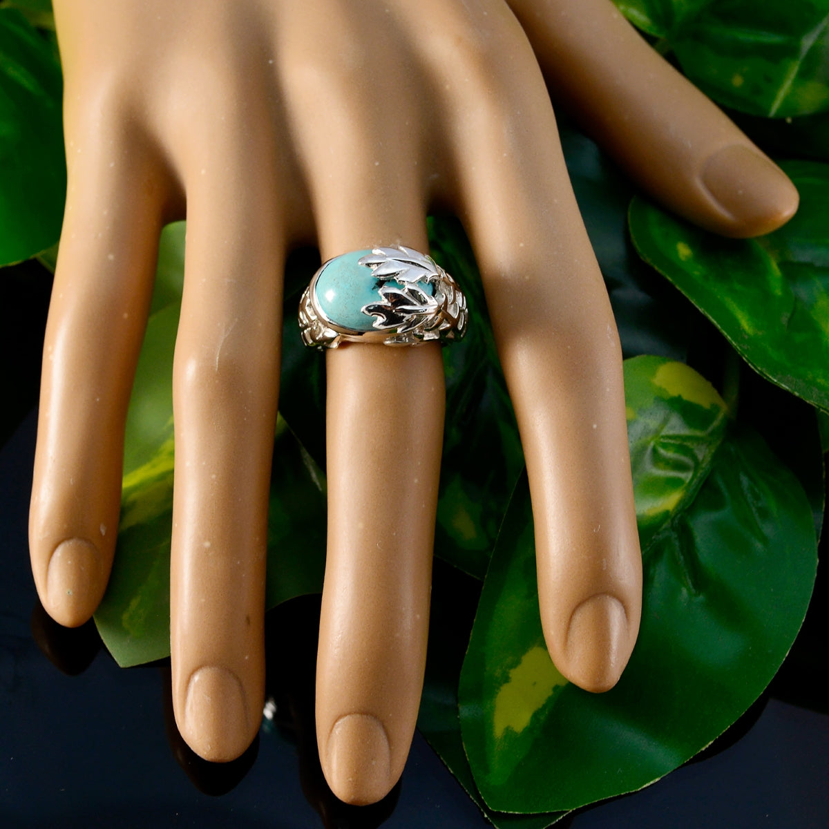 Agustina Cultural Turquoise Solitaire Ring