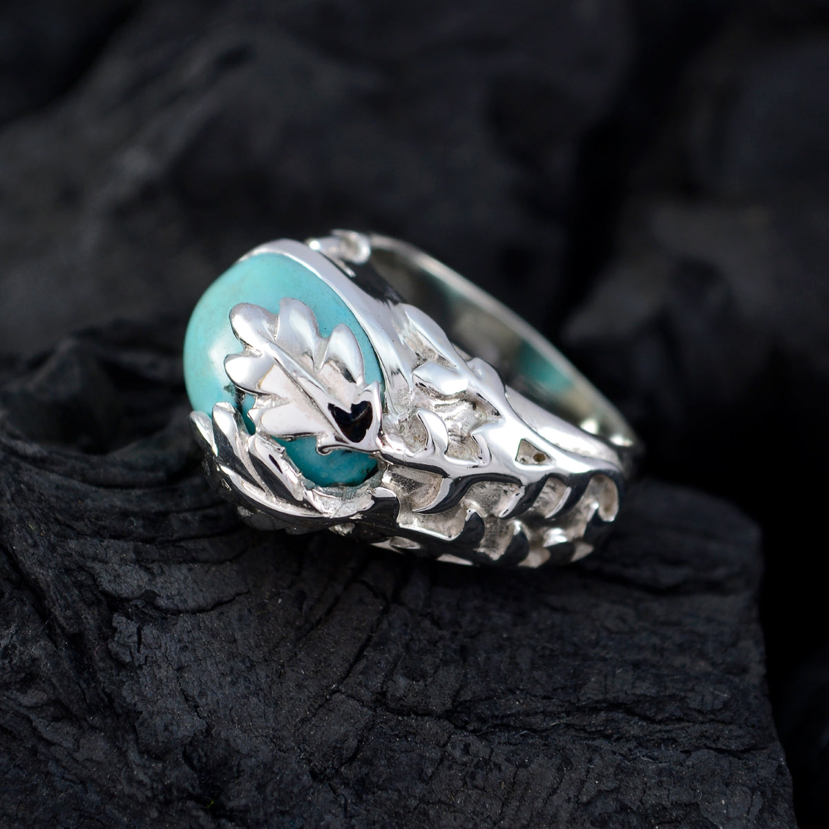 Agustina Cultural Turquoise Solitaire Ring