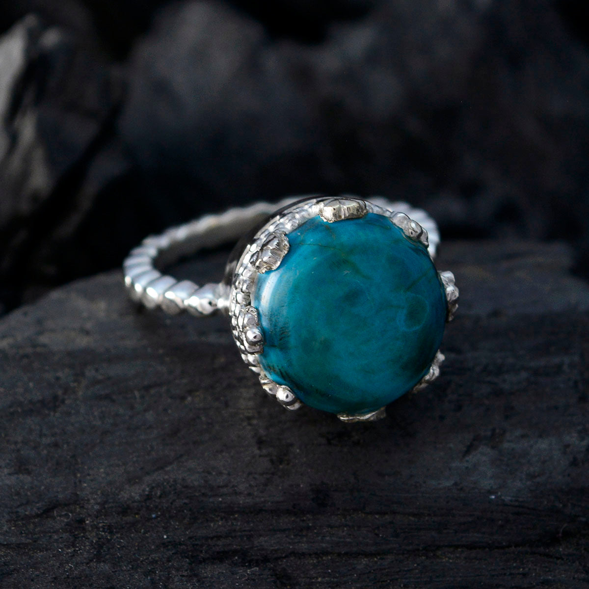 Saanvi Romantic Turquoise Solitaire Ring