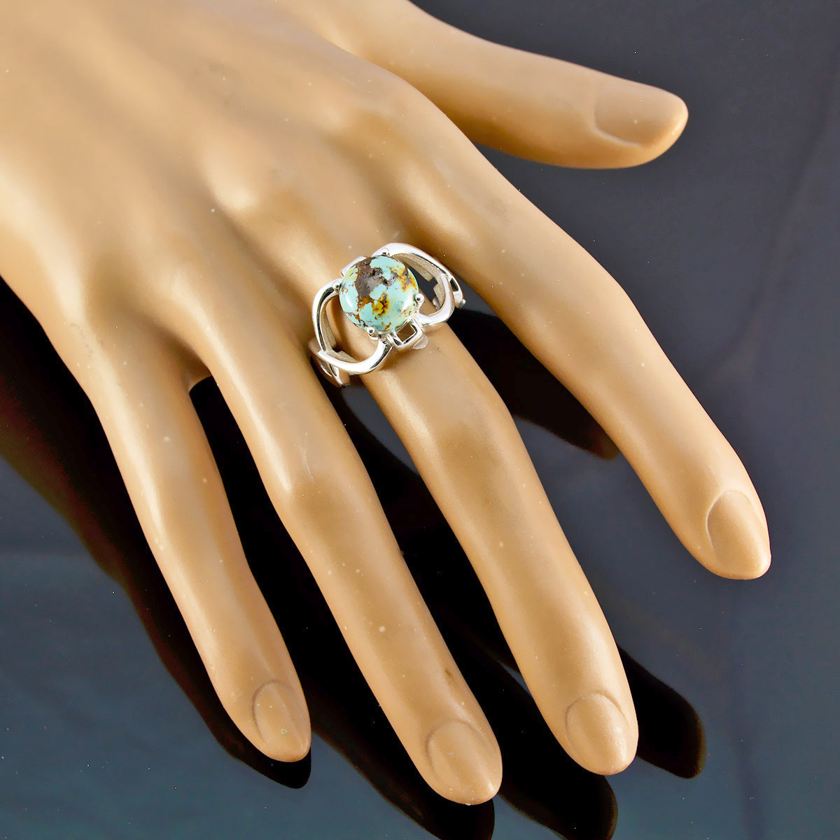 zazlle Modern Turquoise Solitaire Ring