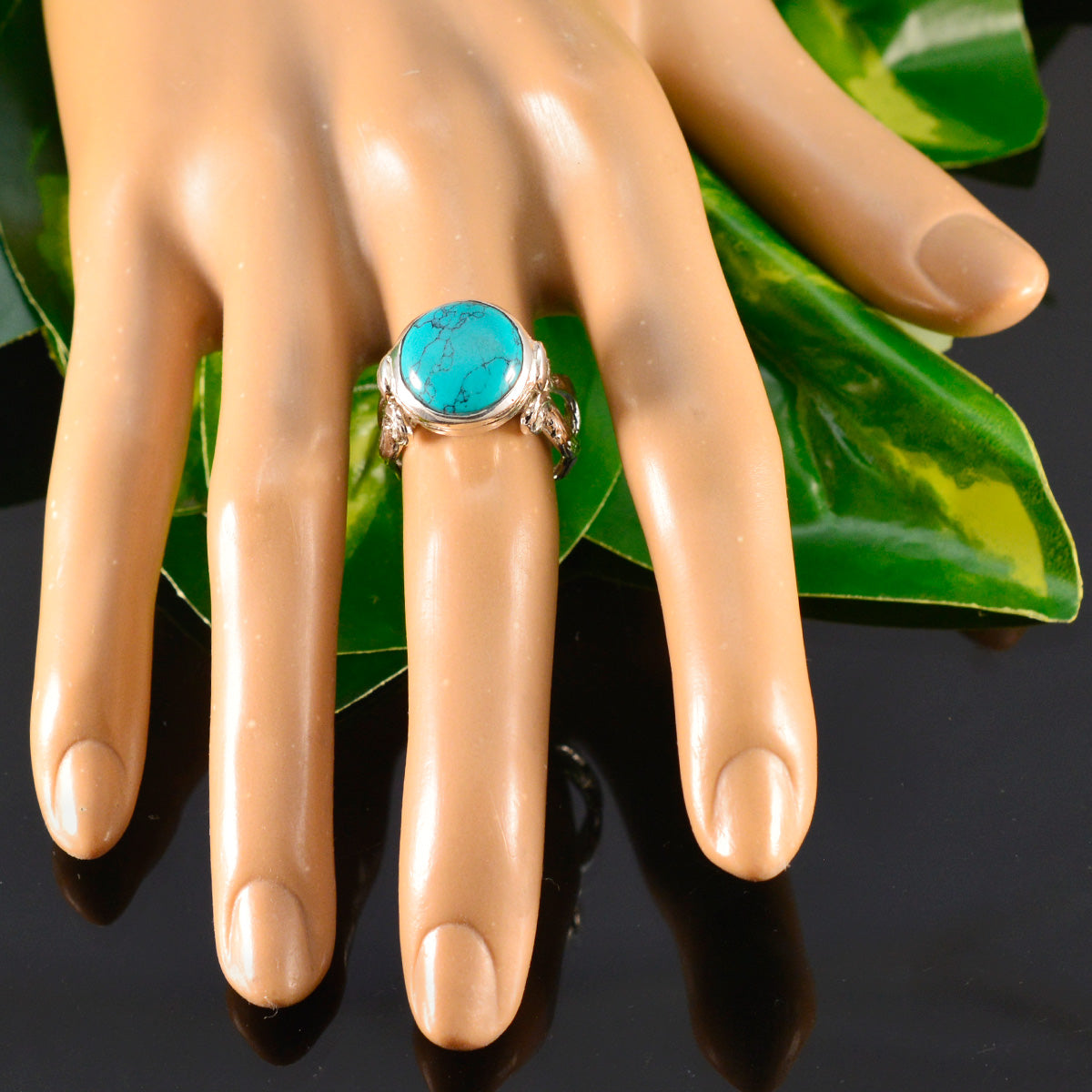 Kennedy Abstract Turquoise Solitaire Ring