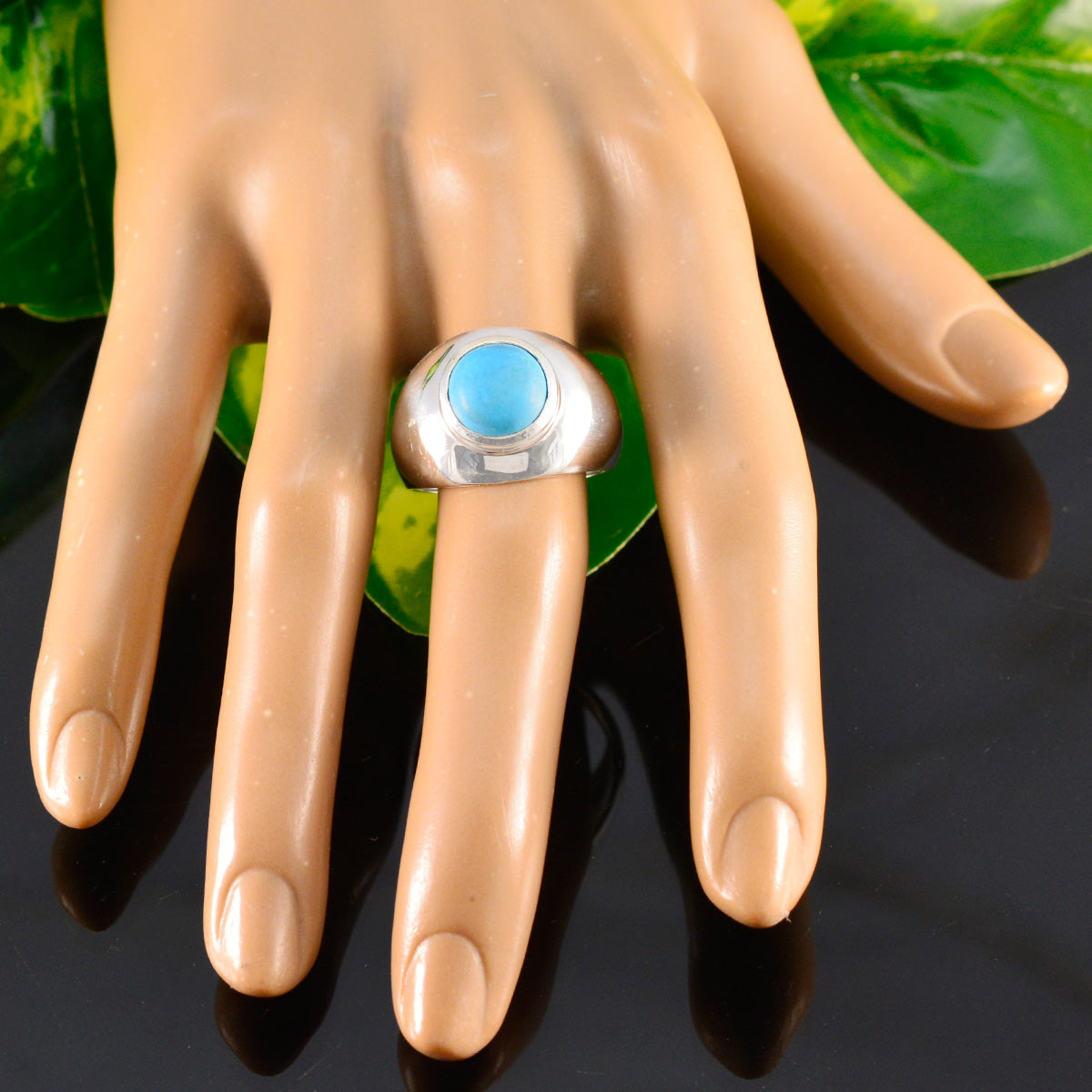 Aria Contemporary Turquoise Solitaire Ring