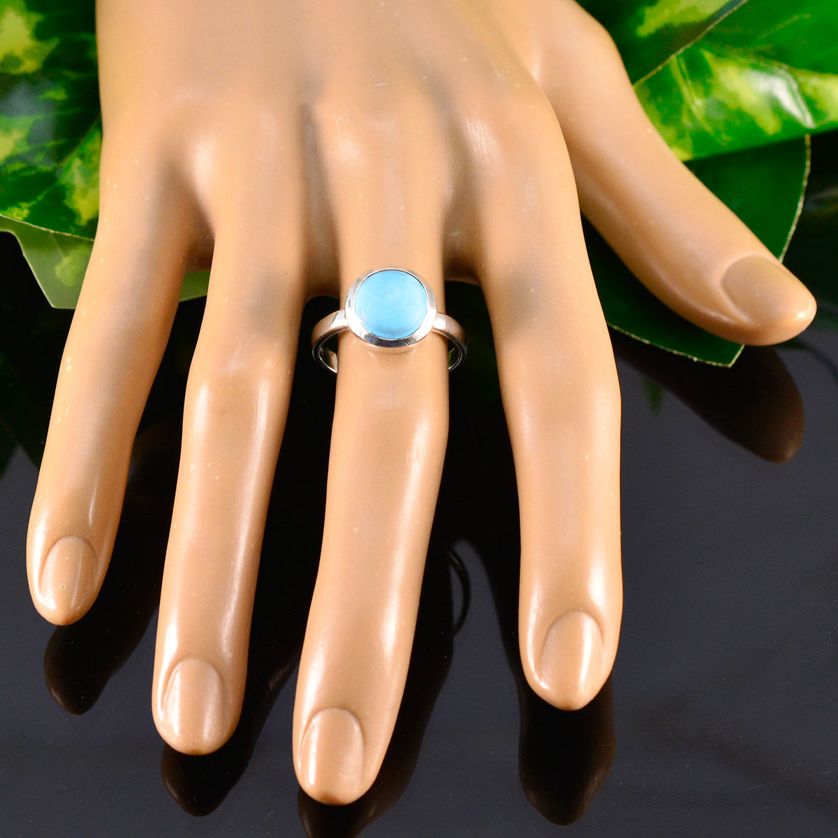 Ana Abstract Turquoise Solitaire Ring