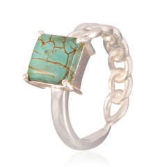 Rina Feminine Turquoise Solitaire Ring
