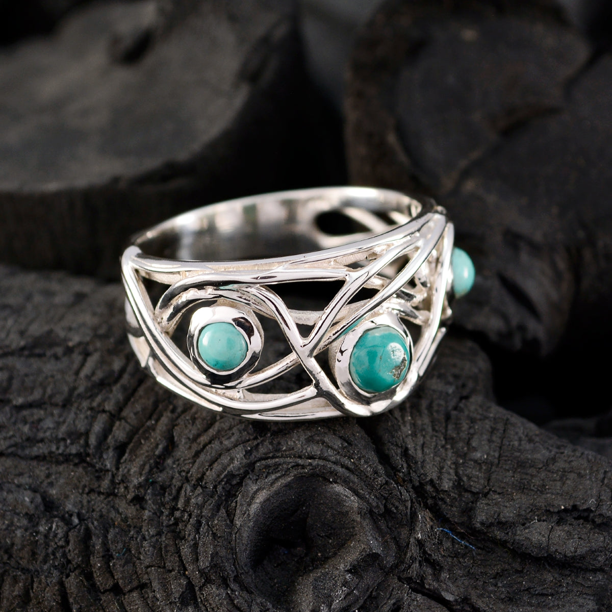 Layla Modern Turquoise Trilogy Ring