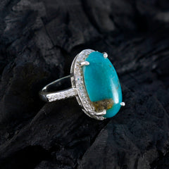 Ellie Sophisticated Turquoise Halo Ring