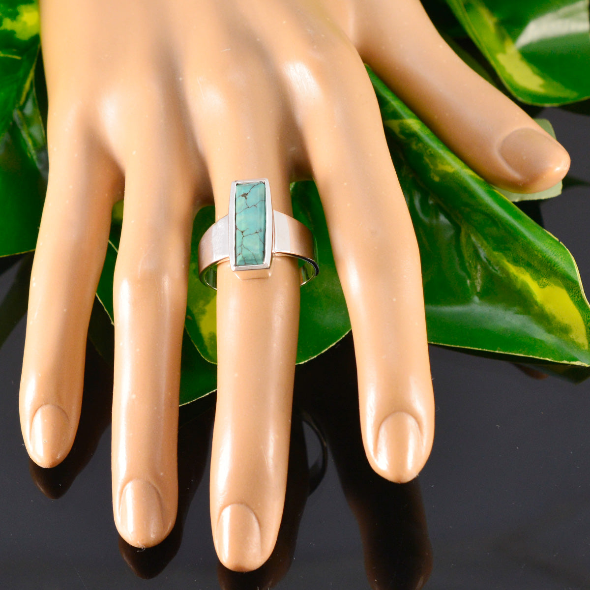 Grace Modern Turquoise Solitaire Ring