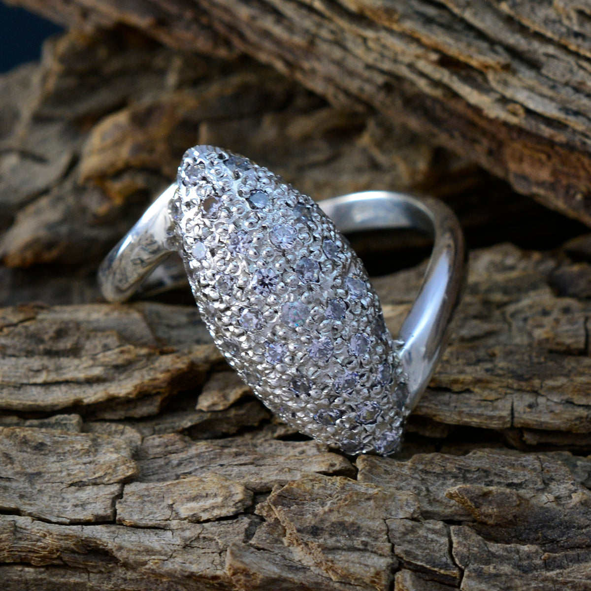 Audrey Boho White Halo Ring