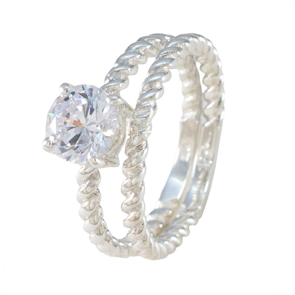 Antonia Graceful White Solitaire Ring
