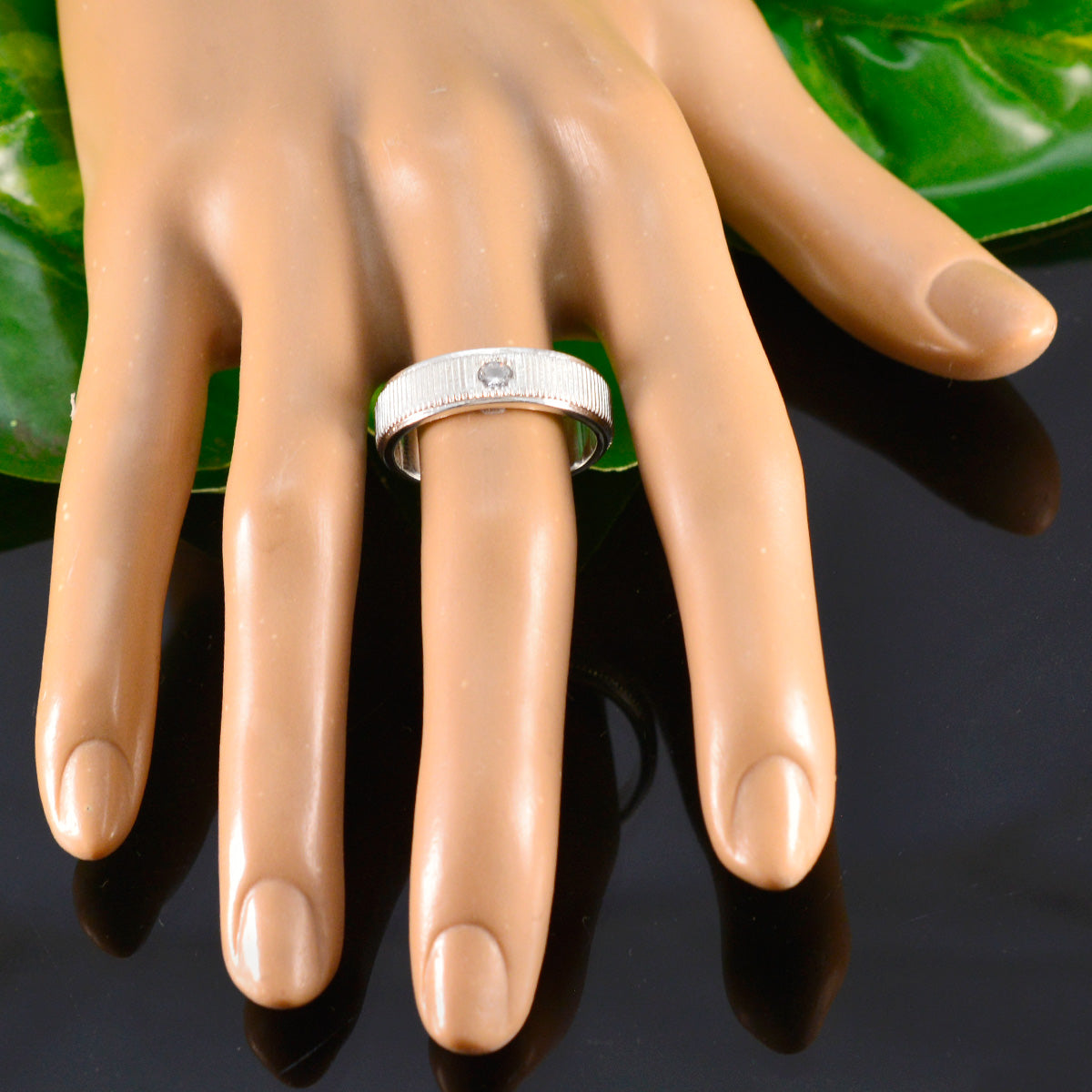 Kristine Romantic White Solitaire Band