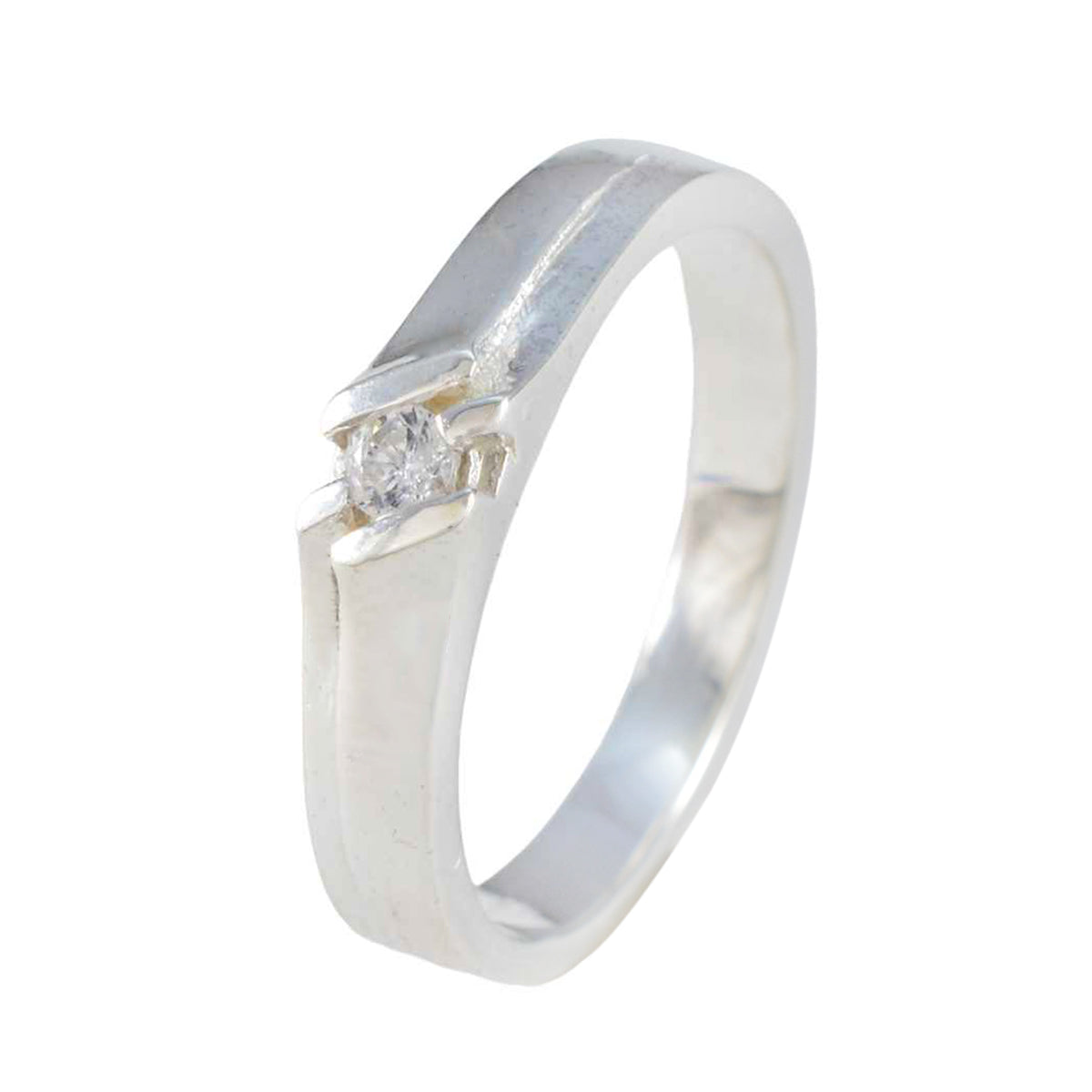 Lucia Abstract White Solitaire Ring