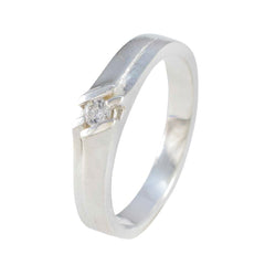 Lucia Abstract White Solitaire Ring