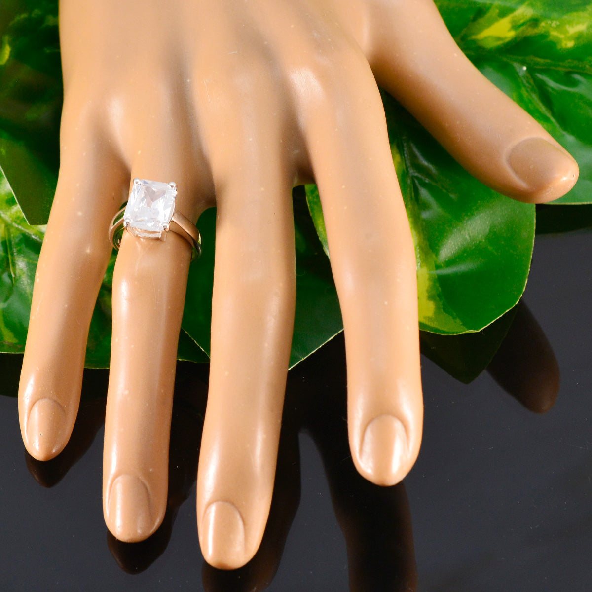 Savannah Feminine White Solitaire Ring