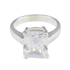 Savannah Feminine White Solitaire Ring Cubic zirconia CZ White