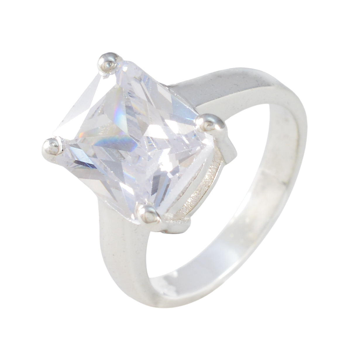 Savannah Feminine White Solitaire Ring