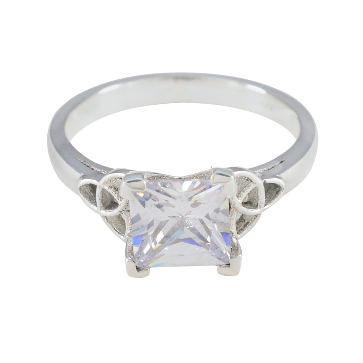 Skylar Trendy White Solitaire Ring Cubic zirconia CZ White