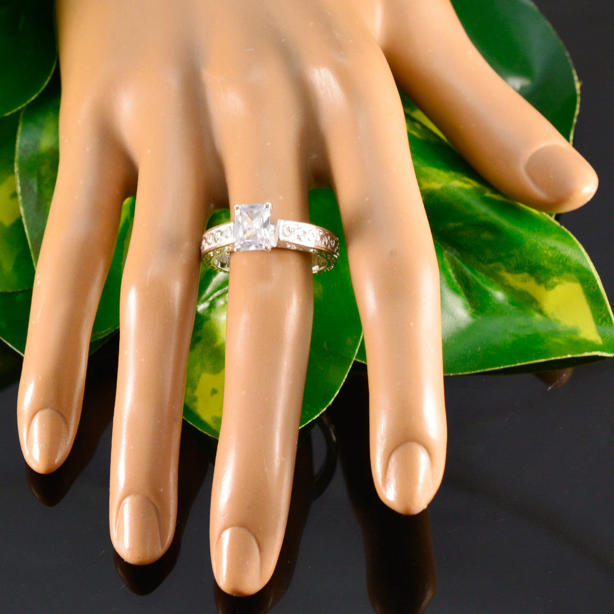 Ananya Modern White Solitaire Ring