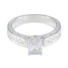 Ananya Modern White Solitaire Ring Cubic zirconia CZ White