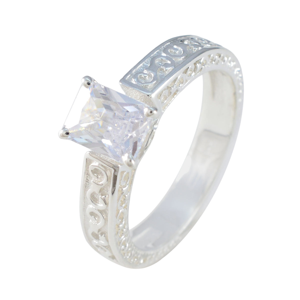 Ananya Modern White Solitaire Ring