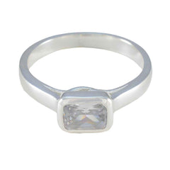 Zoe Abstract White Solitaire Ring Cubic zirconia CZ White