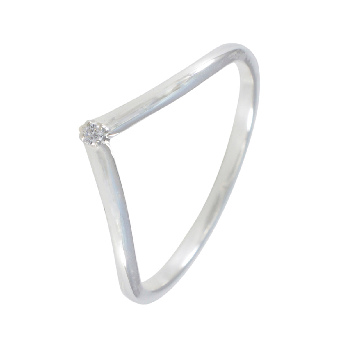 Hina valentine White Solitaire Ring