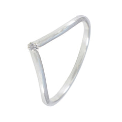 Hina valentine White Solitaire Ring