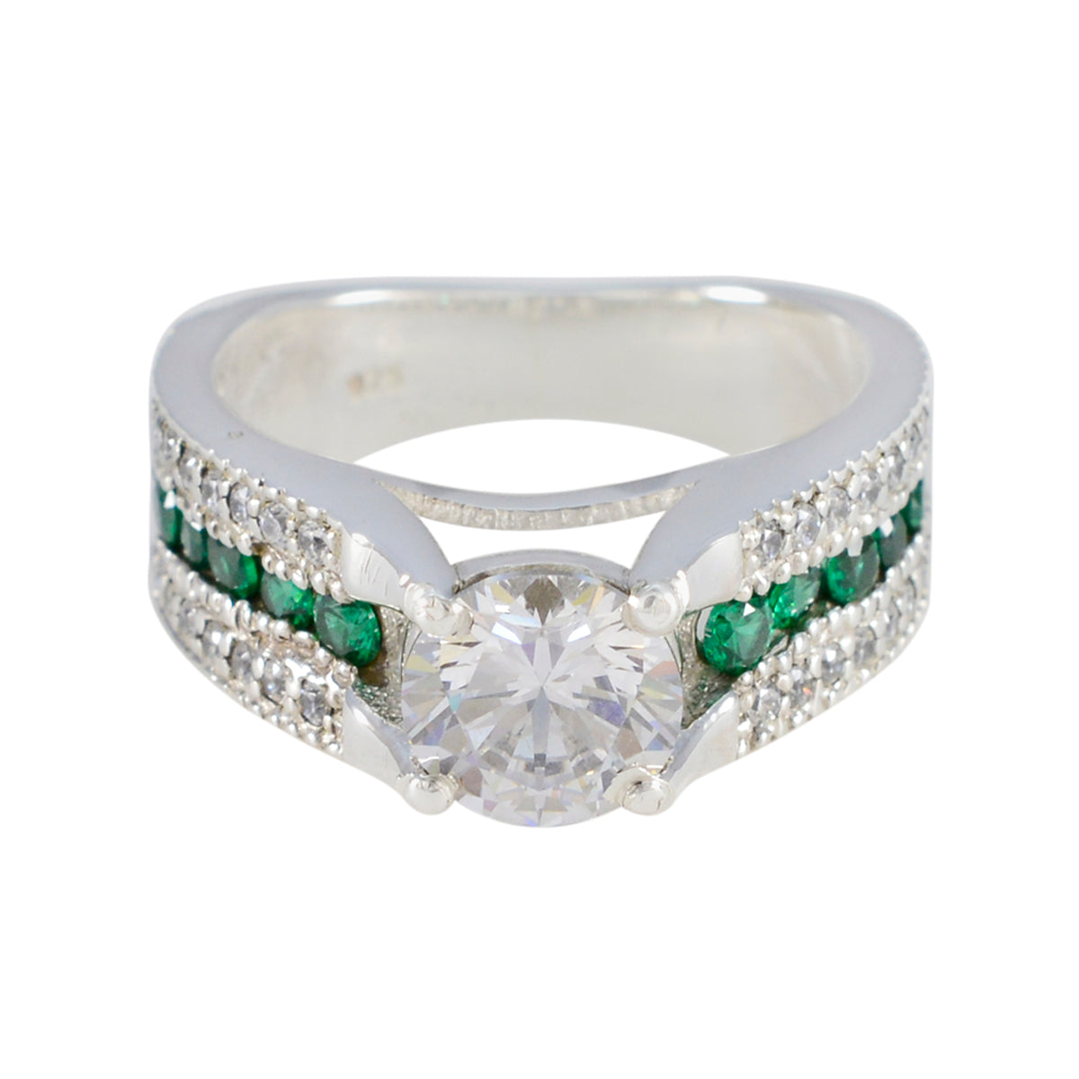 Elena Luxurious White Halo Ring Cubic zirconia CZ White