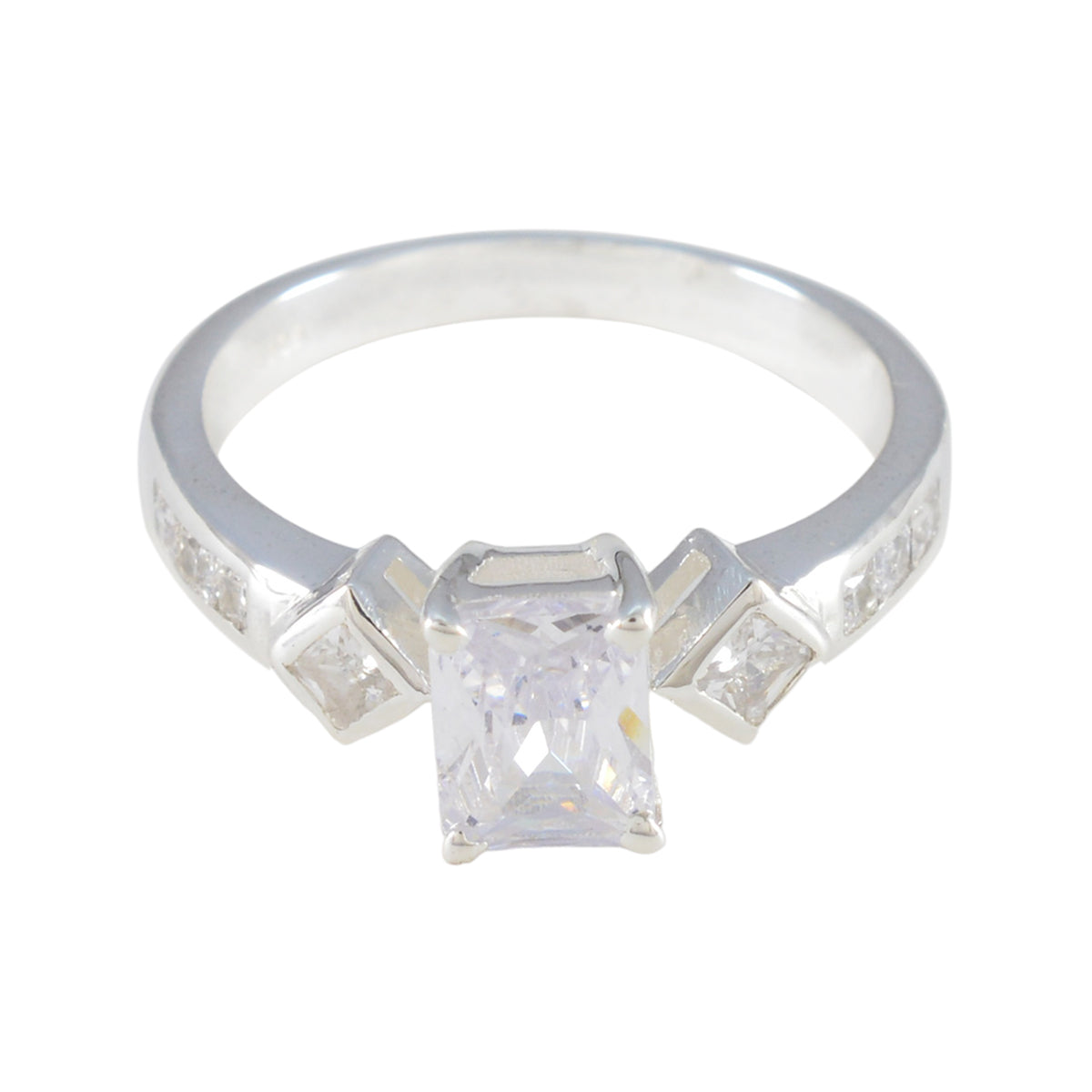 Olivia Boho White Halo Ring Cubic zirconia CZ White