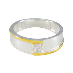 Lily Luxurious White Solitaire Band Cubic zirconia CZ White