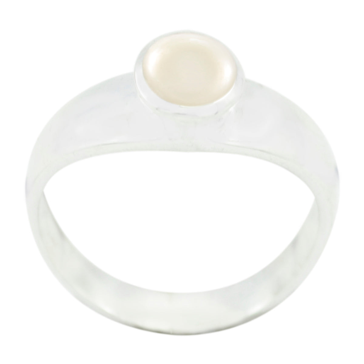 Priya Abstract White Solitaire Ring Pearl White