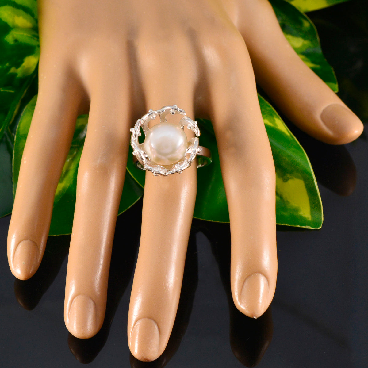 Charlotte Abstract White Solitaire Ring