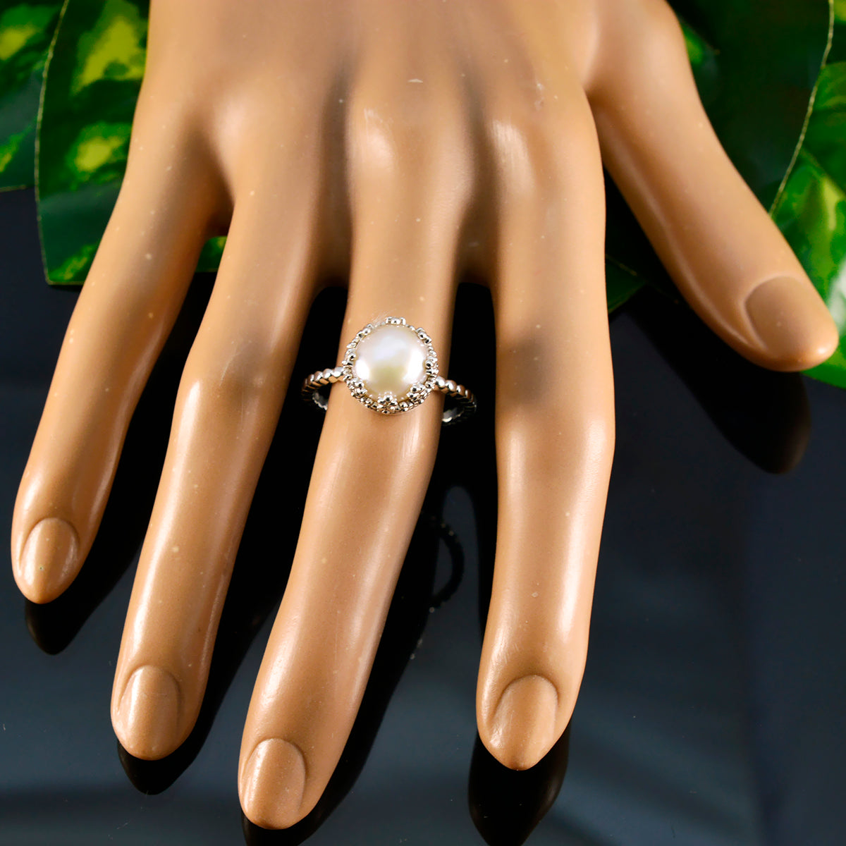 Ayesha Contemporary White Solitaire Ring