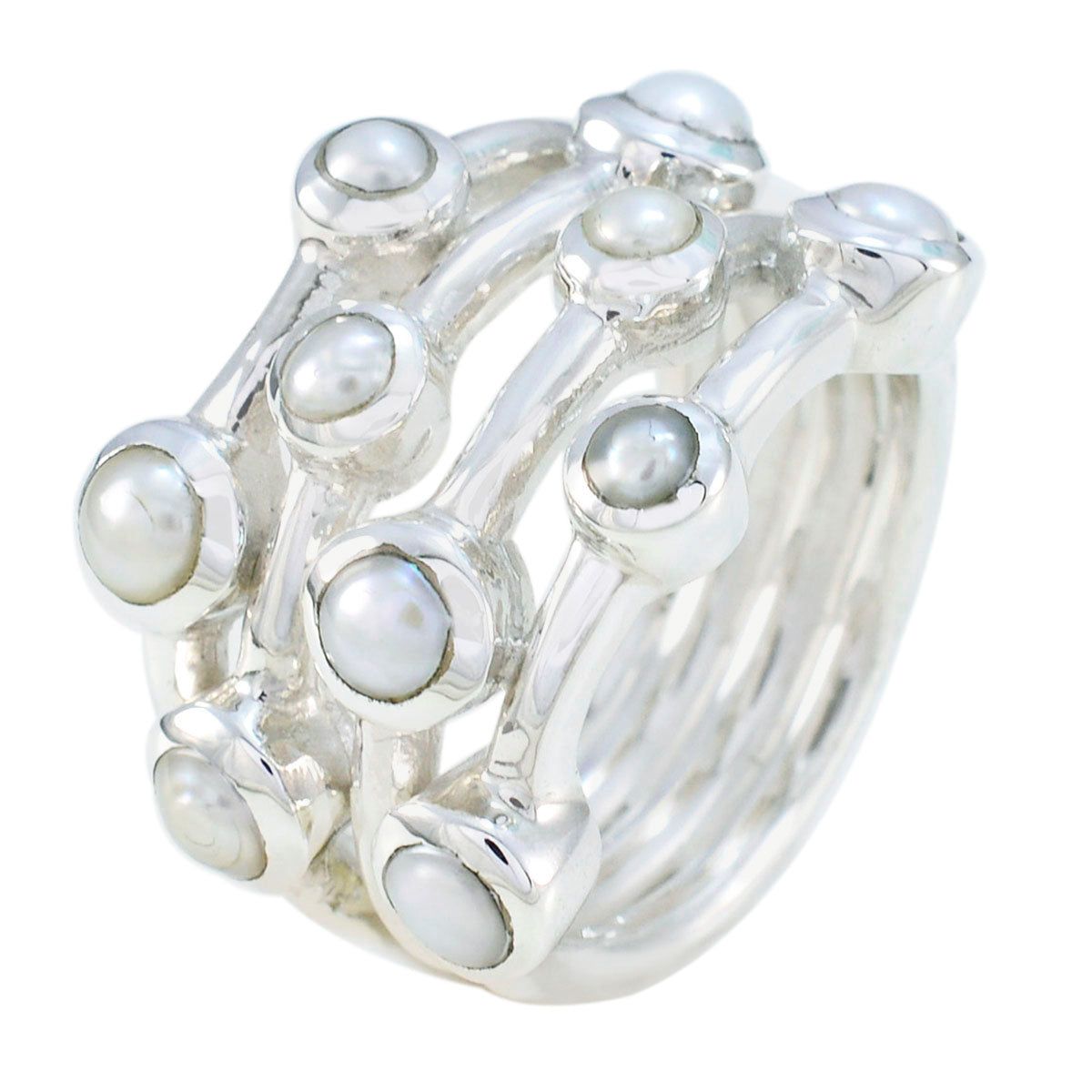 Ivy Armor White multiple Ring