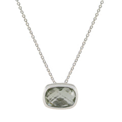 Abigail Light Green Pendant - Elegant Gemstone Necklace Green Amethyst Light Green Light Green