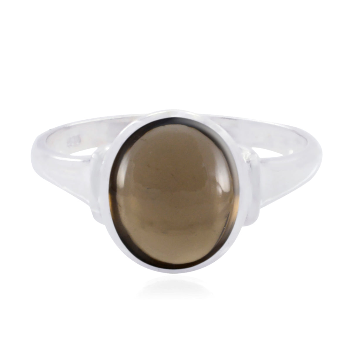 Ines Artisan Brown Solitaire Ring in Sterling Silver