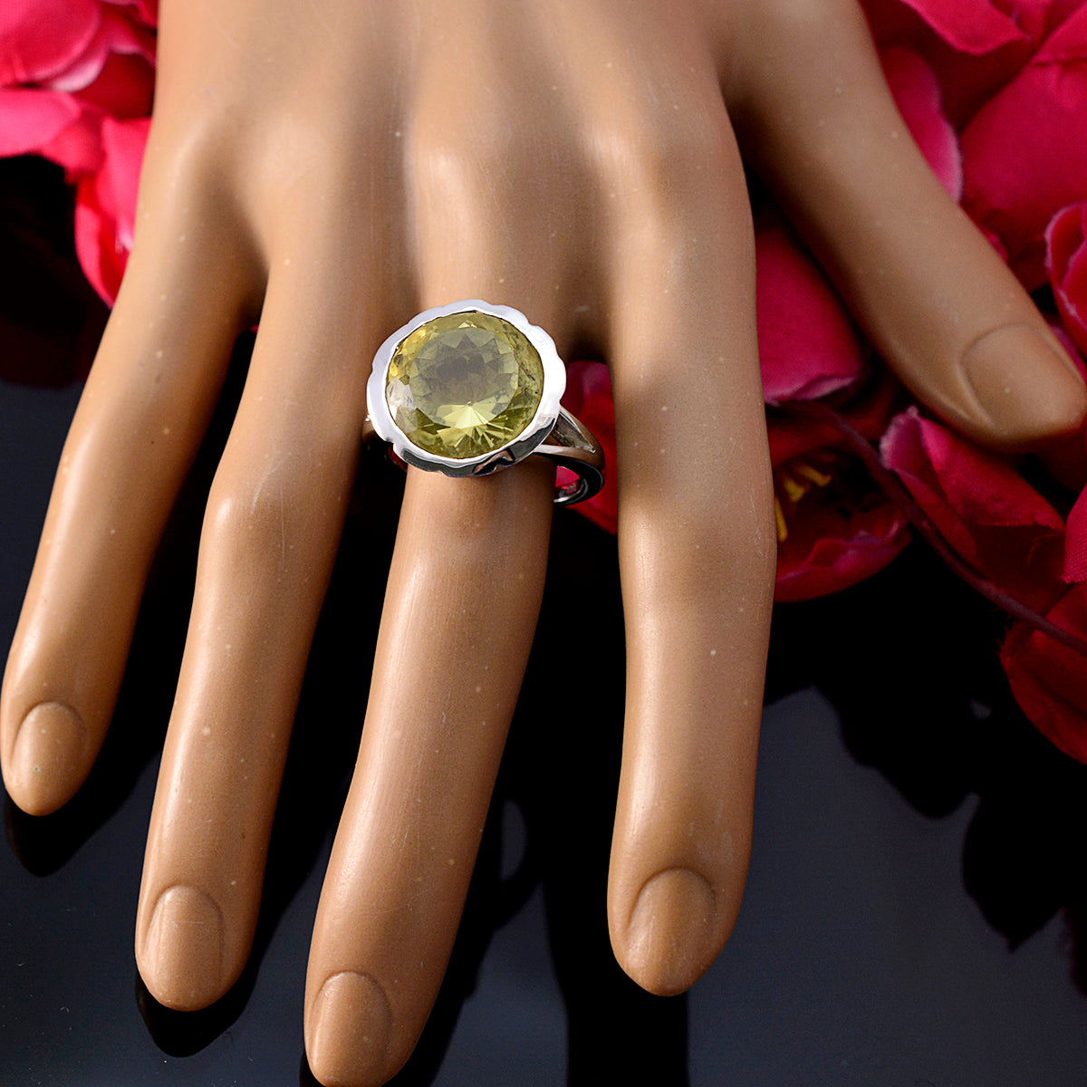 Isabel Sophisticated Yellow Solitaire Ring