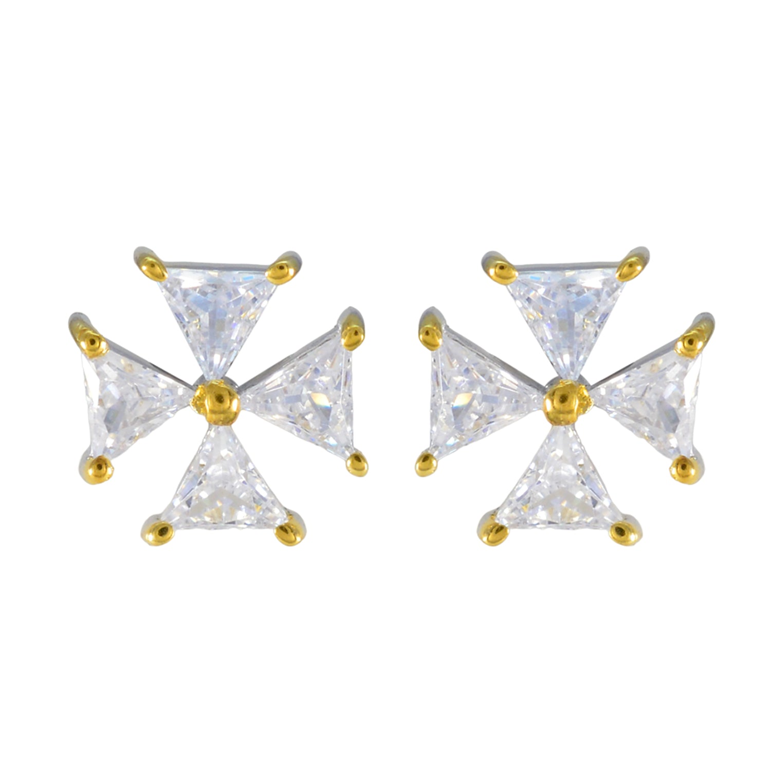 Aurora White Stud Earrings for Everyday Glam Cubic Zirconia White Stud