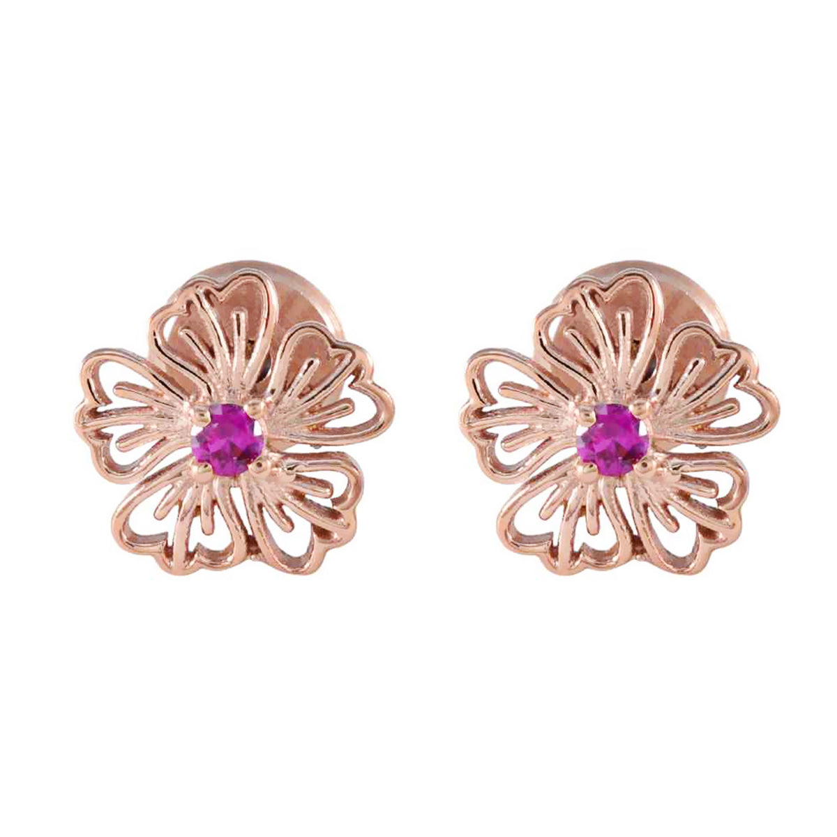 Bianca Red Solitaire Earrings for Stunning Style Ruby CZ Red Stud