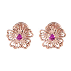 Bianca Red Solitaire Earrings for Stunning Style Ruby CZ Red Stud