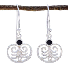 Natalie Black Solitaire Dangle Earrings for Every Occasion Black Onyx Black Dangle