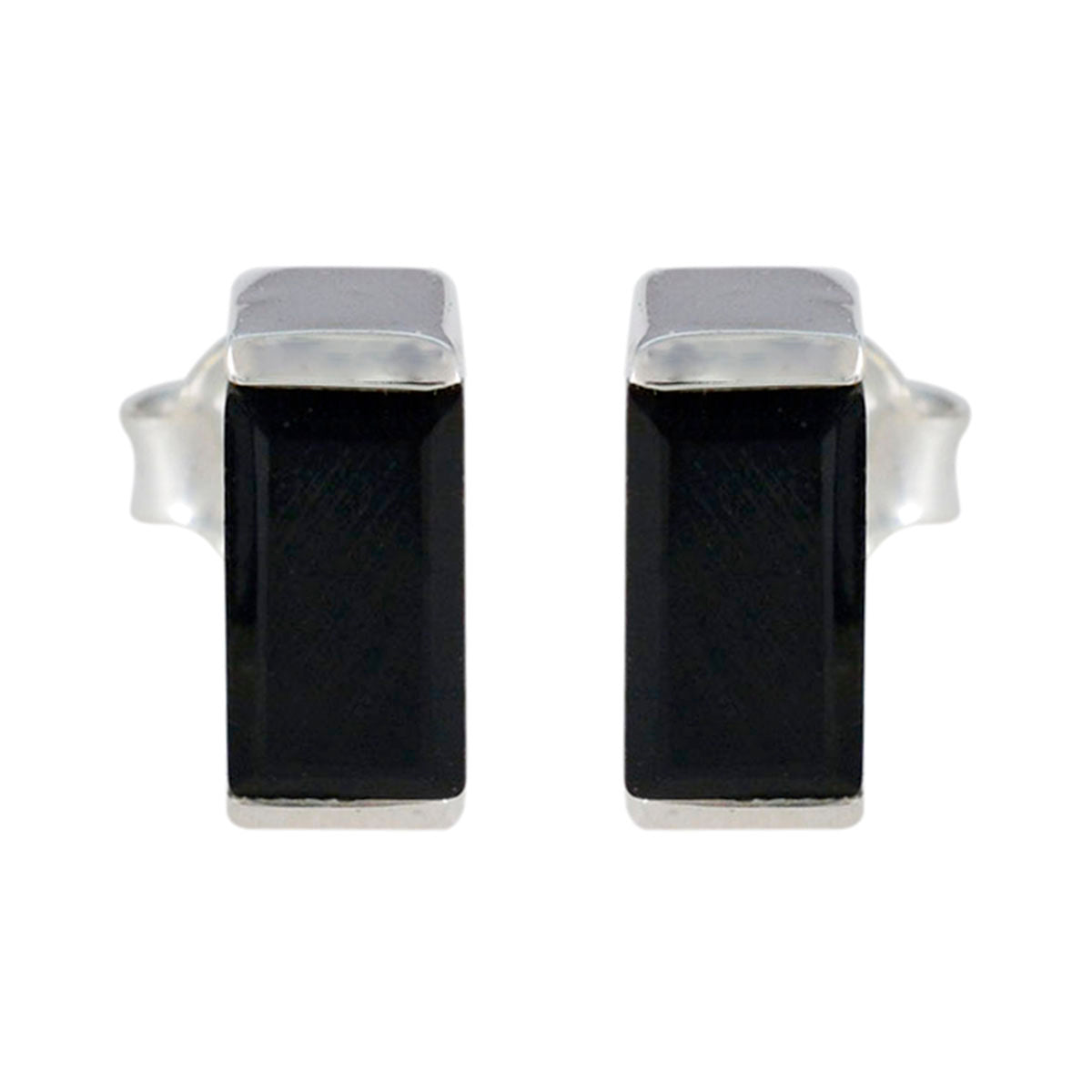 Ida Black Solitaire Stud Earrings for Every Occasion Black Onyx Black Stud