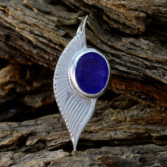 Katharina Blue Gemstone Necklace Pendant in Silver