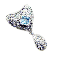 Nora Blue Rope-Wire Statement Pendant - Elegant Design