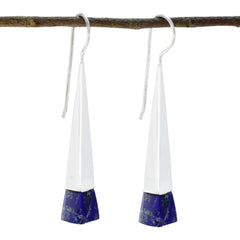 Abigail Blue Solitaire Dangle Earrings for Every Occasion Lapis Lazuli Blue Dangle