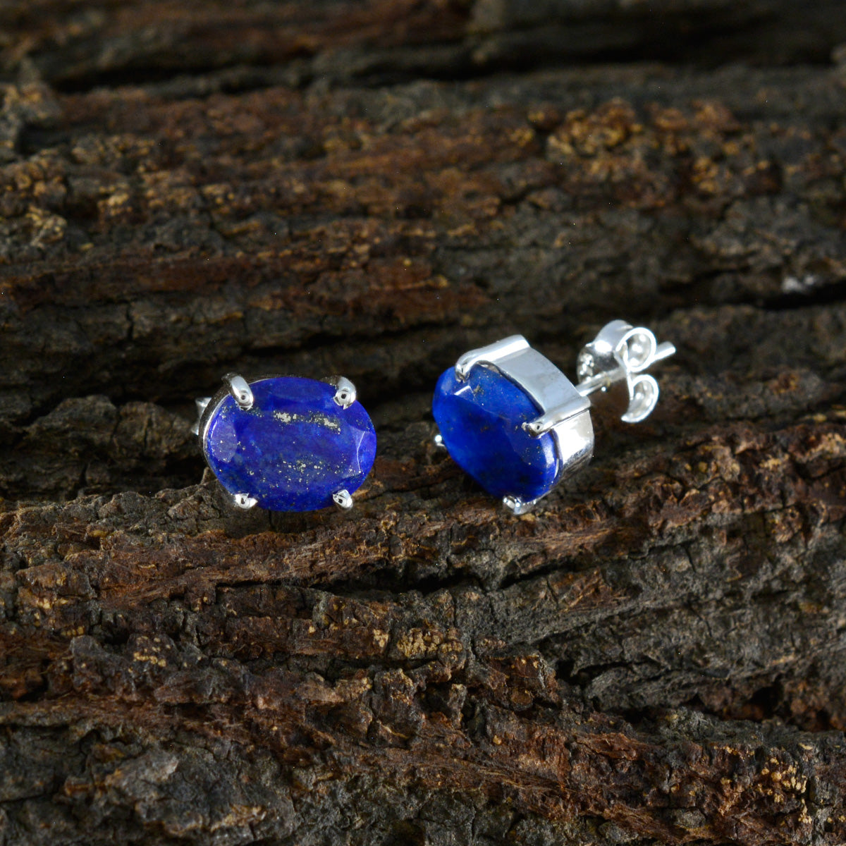 Addison Blue Solitaire Stud Earrings for Stylish Look