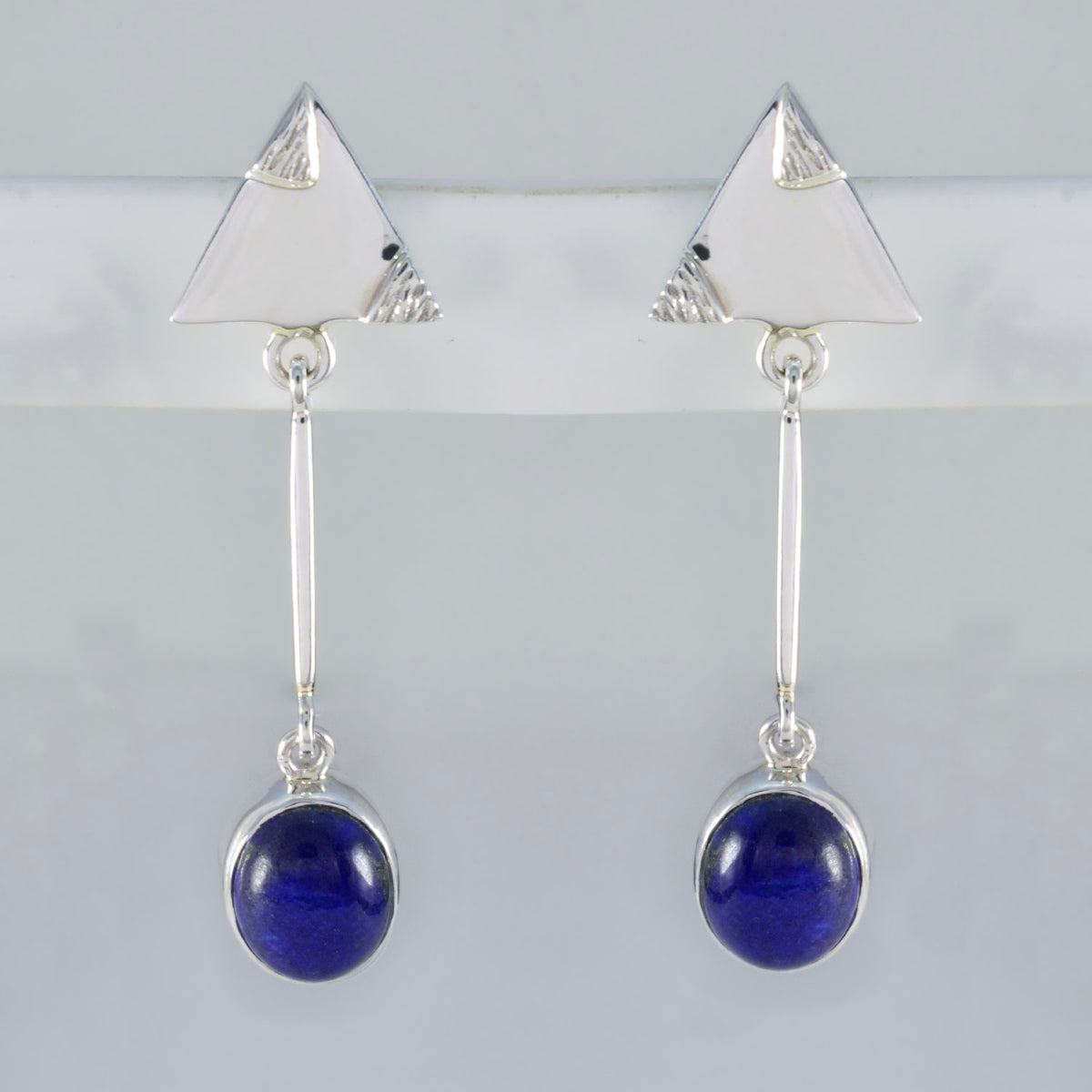 Nella Blue Solitaire Stud Earrings for Everyday Glam