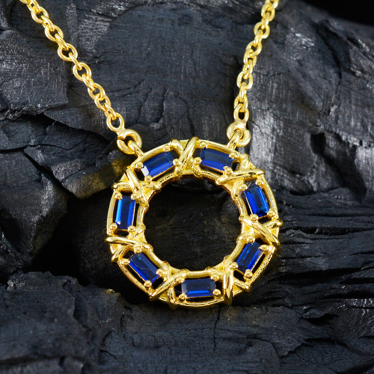 Zoe Blue Statement Pendant Necklace for Everyday Glam